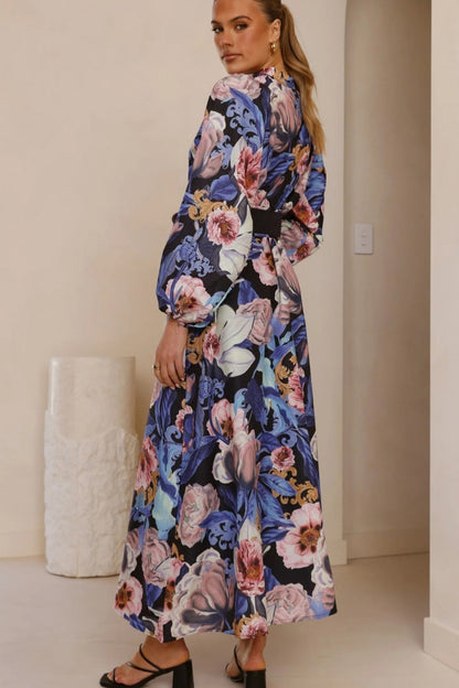 Relaxed Belted Puff Sleeve Dress