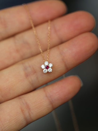 Daisy Necklace Solid 925 Silver