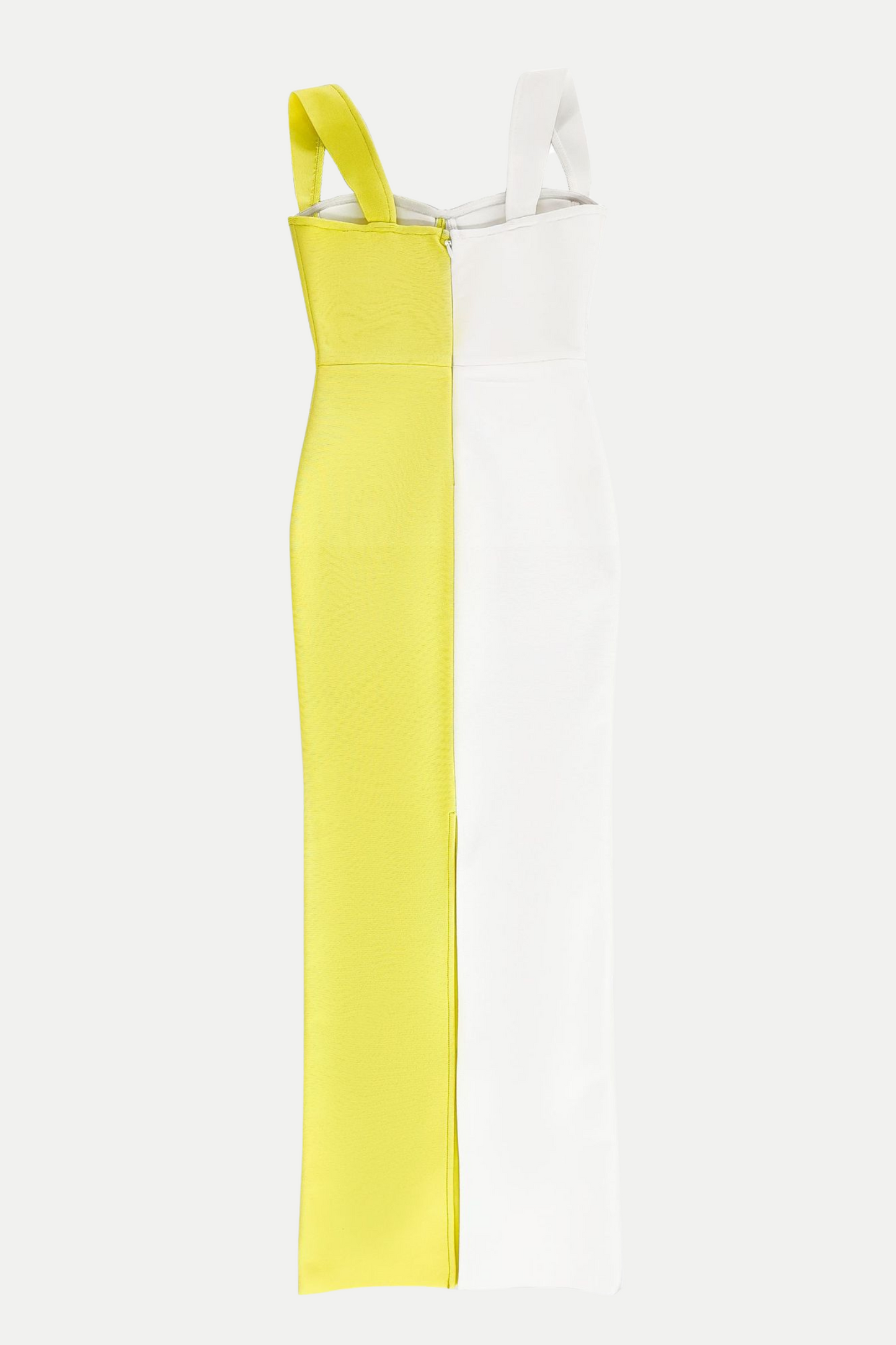Darrah Floral Appliqué Maxi Bandage Dress - Yellow