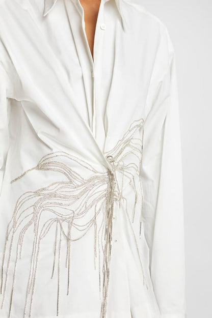 Deborah Rhinestone Embellished Shirt