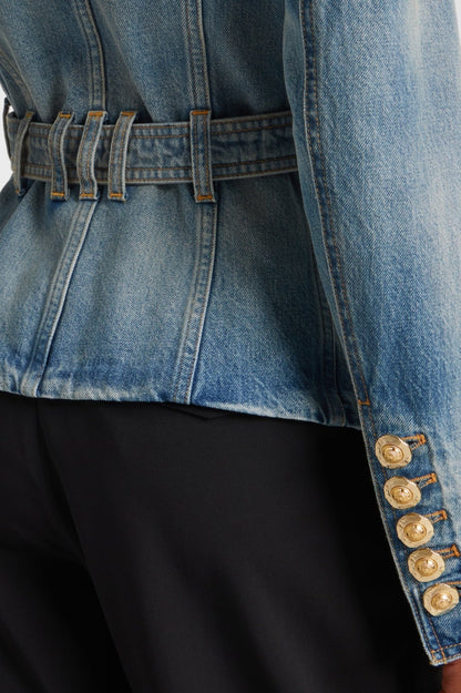 Delena Belted Denim Jacket