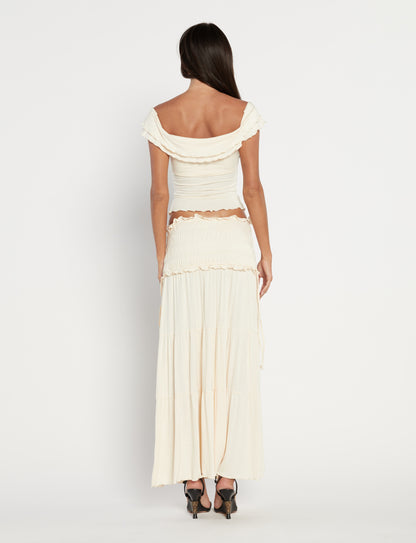 Denali Neutral Bone Top & Skirt Set