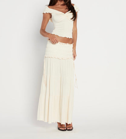 Denali Neutral Bone Top & Skirt Set