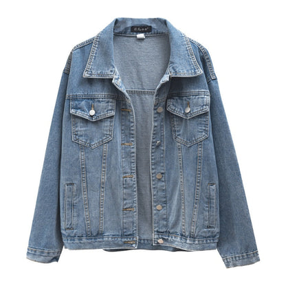DressBetty - Denim Oversize Turn-down Collar Jacket