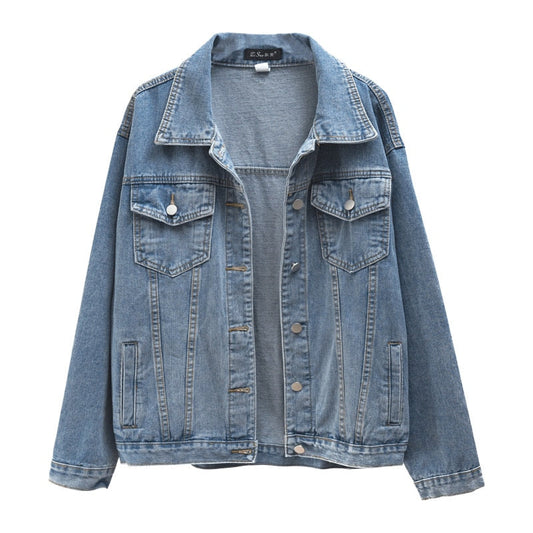 DressBetty - Denim Oversize Turn-down Collar Jacket