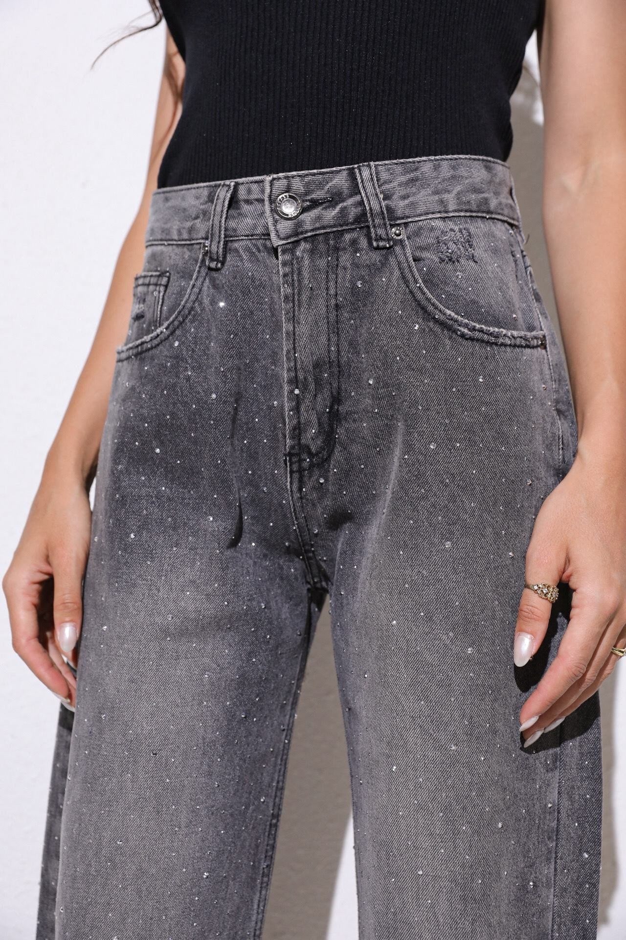 Destroyed Stone Jeans ( No Stretch )