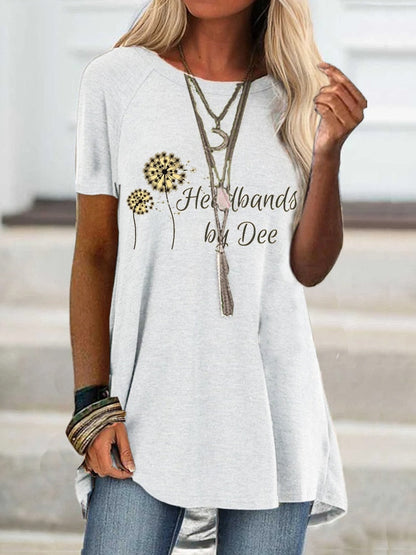 DressBetty - Digital Printed Women Blouse Short Sleeve Loose Shirt Casual Lady Pullover Shirt