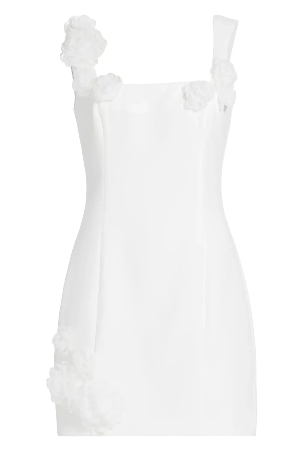 Dilanne Floral  Appliqué Mini Dress - White