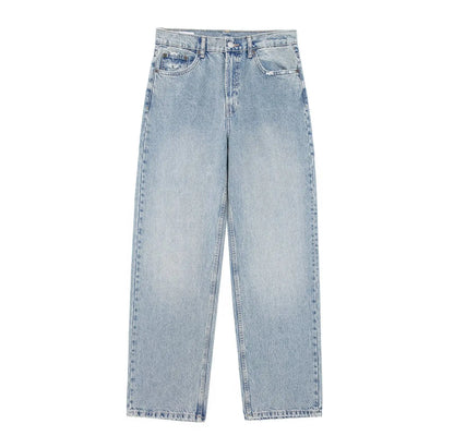 High Waist Denim Patchwork Pants Distressed Ripped Jeans