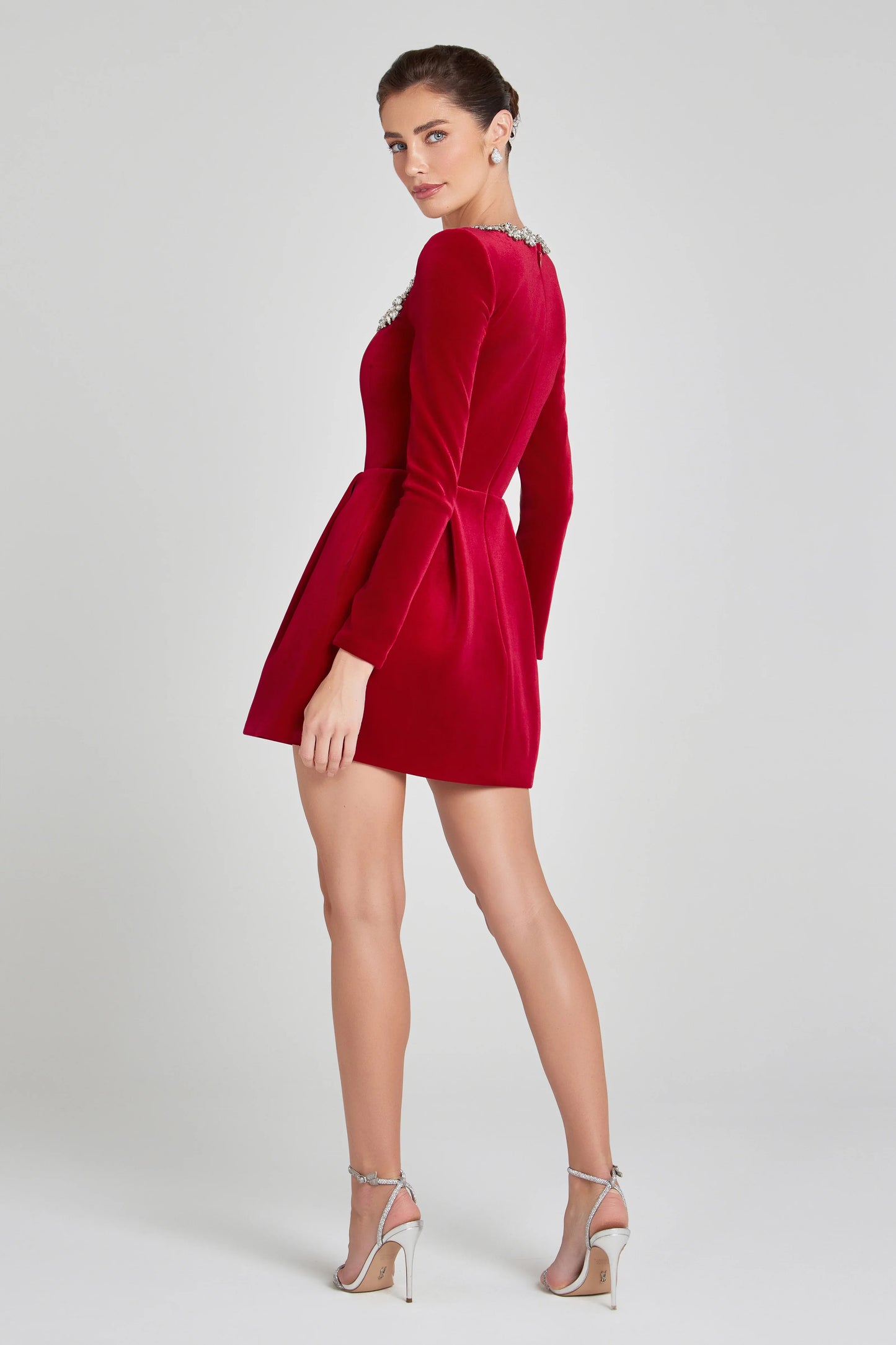 Monroe - Embellished Velvet Mini Dress