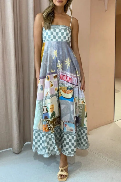 DressBetty - 2024 Sexy Backless A-line Maxi Swing Boho Dress