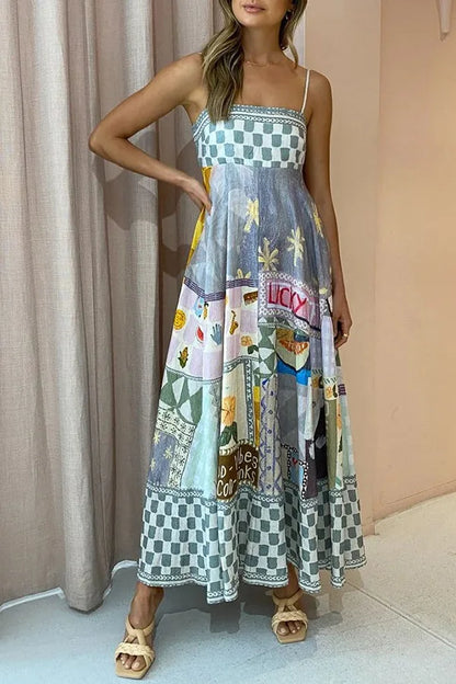 DressBetty - 2024 Sexy Backless A-line Maxi Swing Boho Dress