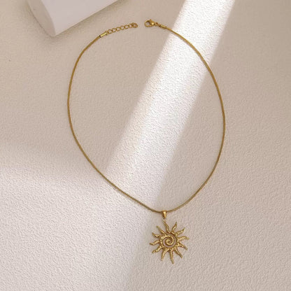 Mythological Spiral Sun Necklace