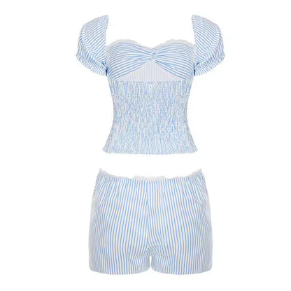 Blue Amalfi Stripe Set