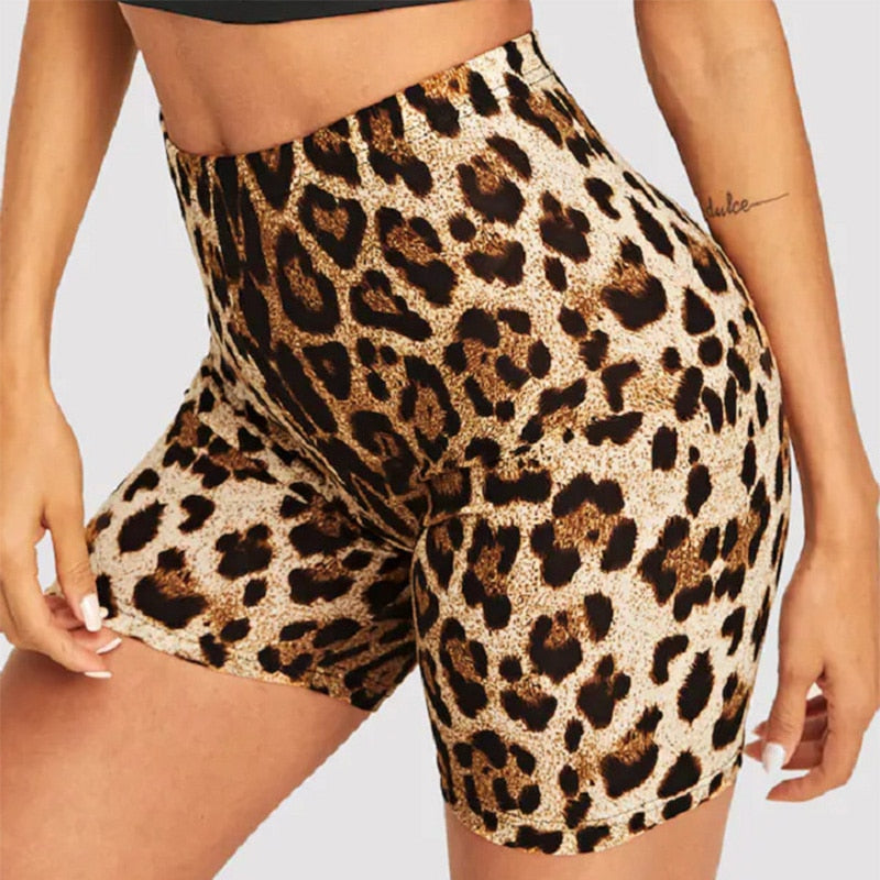 DressBetty - Leopard Print Fitness Shorts