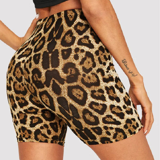 DressBetty - Leopard Print Fitness Shorts