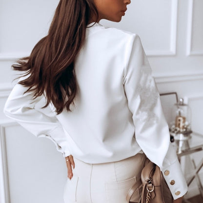 DressBetty - Chic Casual Long Sleeve Blouse