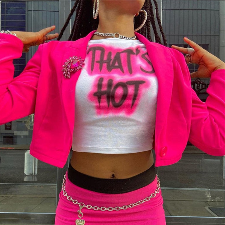 DressBetty - Hot Girl Graffiti Letter Tee