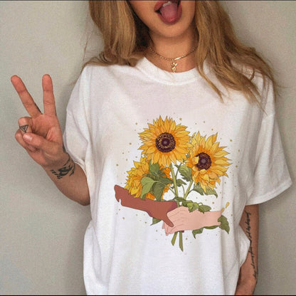 DressBetty - Female Top Fashion Tee Love Heart New Style Trend Clothes