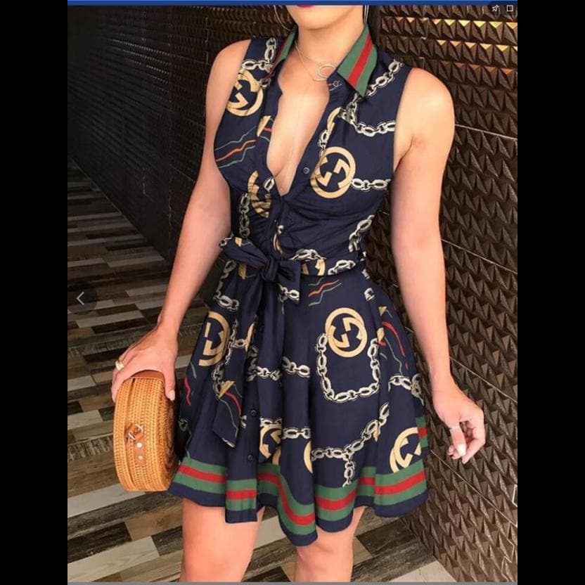 DressBetty - Floral Print Summer Beach Dress