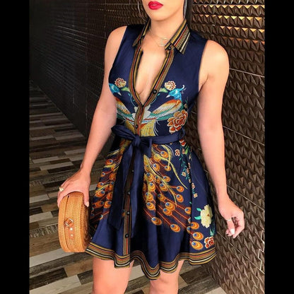 DressBetty - Floral Print Summer Beach Dress