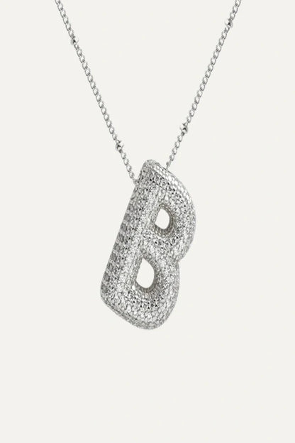 Savannah Diamond Bubble Letter Necklace