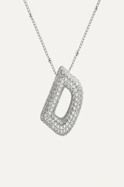 Savannah Diamond Bubble Letter Necklace