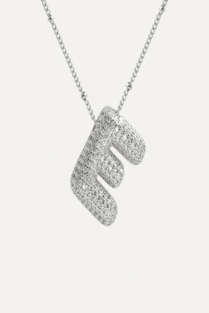 Savannah Diamond Bubble Letter Necklace
