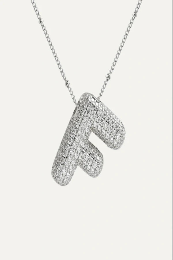 Savannah Diamond Bubble Letter Necklace