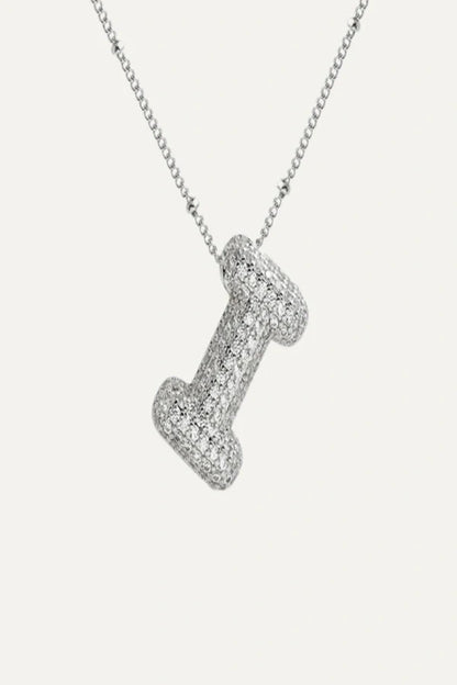 Savannah Diamond Bubble Letter Necklace