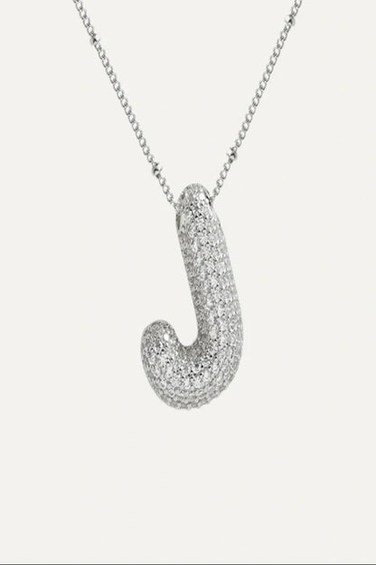 Savannah Diamond Bubble Letter Necklace