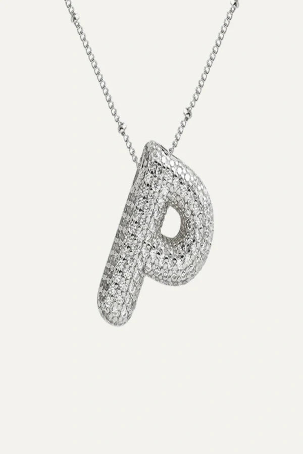 Savannah Diamond Bubble Letter Necklace