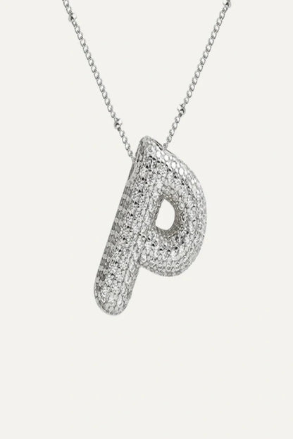 Savannah Diamond Bubble Letter Necklace