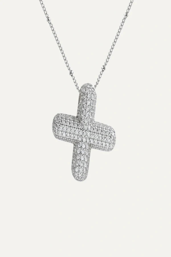 Savannah Diamond Bubble Letter Necklace
