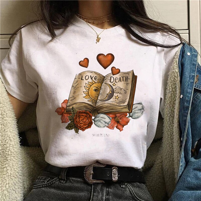 DressBetty - Funny Mushroom Print T-shirt Women's Fashion Versatile Top T-shirt