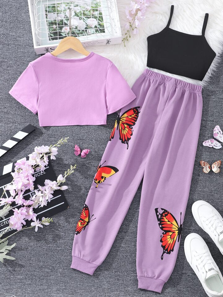 Glowing Butterfly 3pcs Outfit Set
