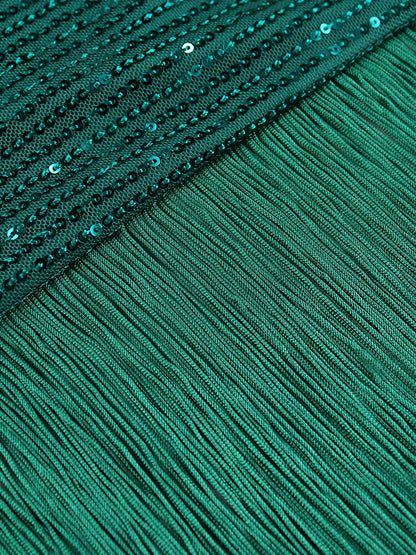 DressBetty - Green Tassel Sexy Irregular Length Sequins Retro Evening Cocktail Party Outfits