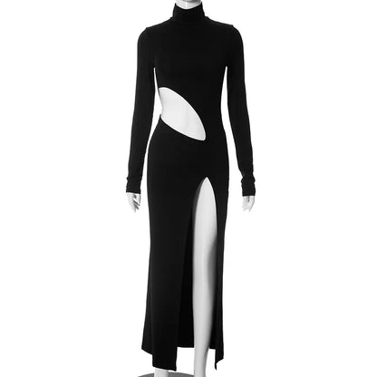DressBetty - 2024 Split Maxi Party Club Long Sleeve Cut Out Dresses