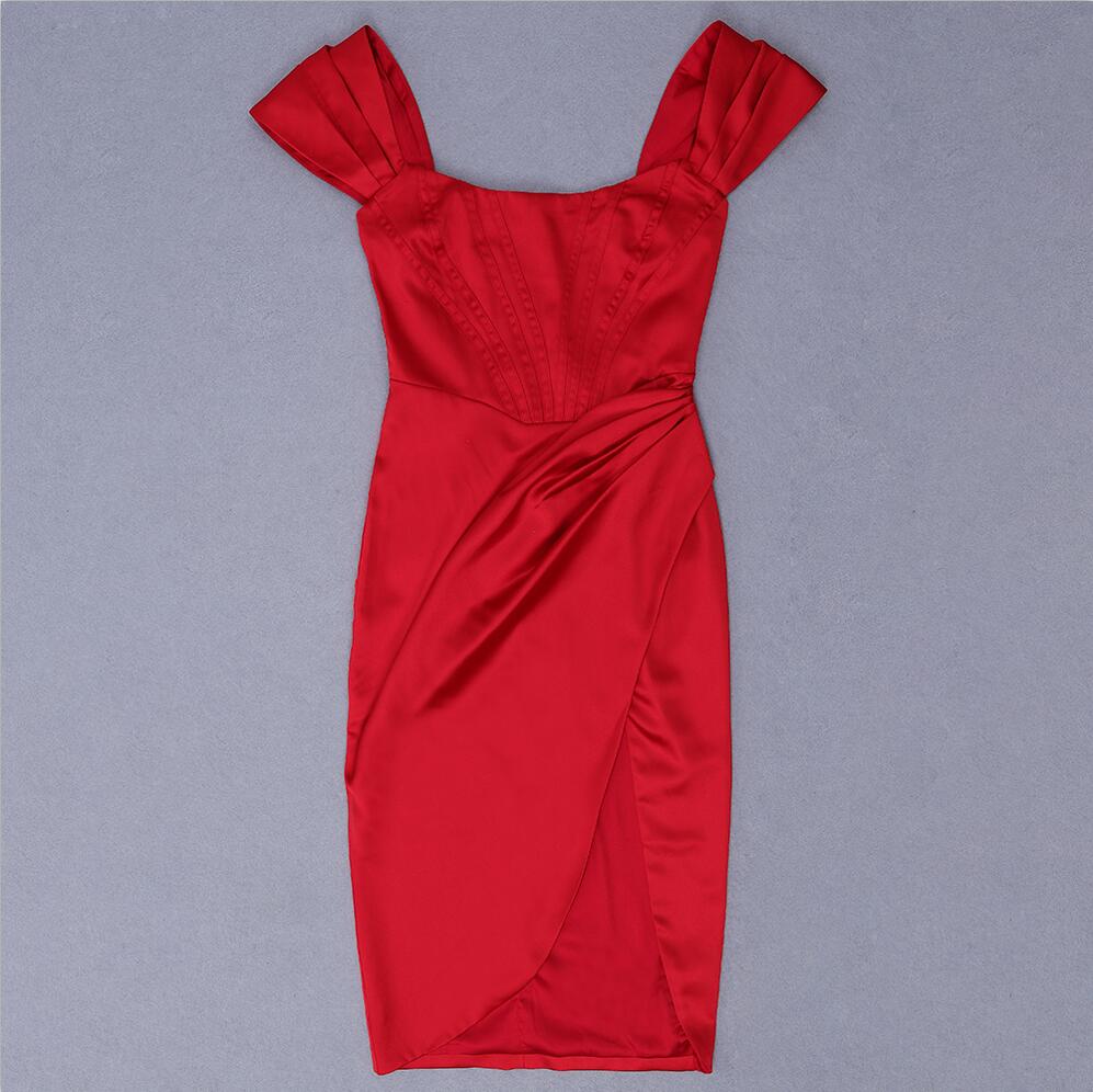 DressBetty - Runway Fashion Sexy Off-Shoulder Split Red Corset Dress