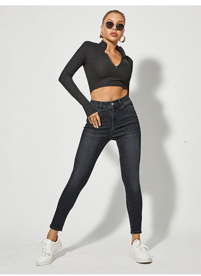 DressBetty - Classic Skinny Jeans Women High Waist Stretch Jean Fashion Wash Denim Leggings Slim Elastic Pencil Pant