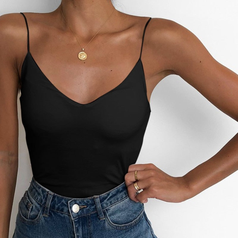 DressBetty - V Neck Basic Cami Top