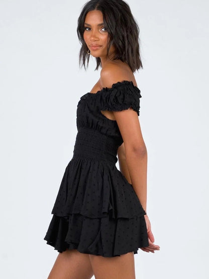 DressBetty - Bohemian Irregular Ruffles Mini Dress