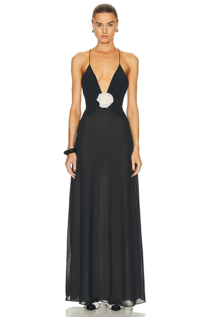 Camellia - Plunge Maxi Dress