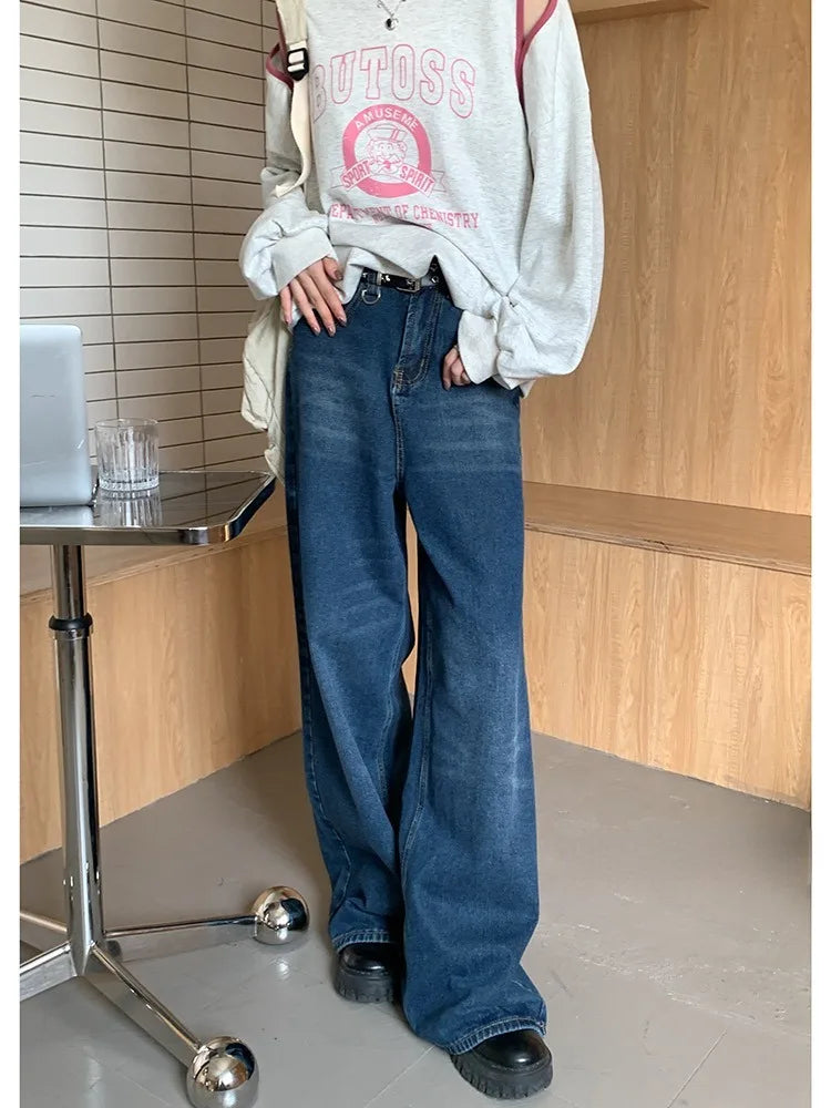 DressBetty - 2024 Korean Streetwear Y2K Gyaru Acubi Fashion Baggy Jeans