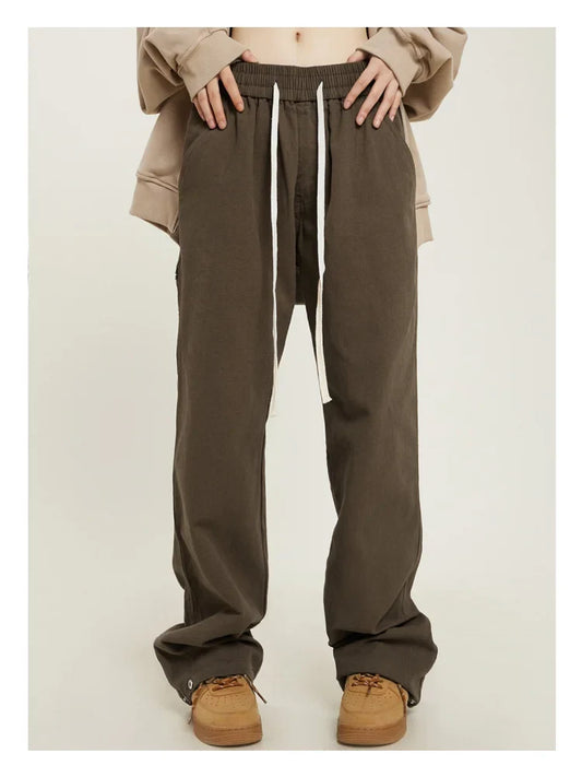 Vintage Brown Cargo Women Y2K Hippie 90s Streetwear Oversized Pant