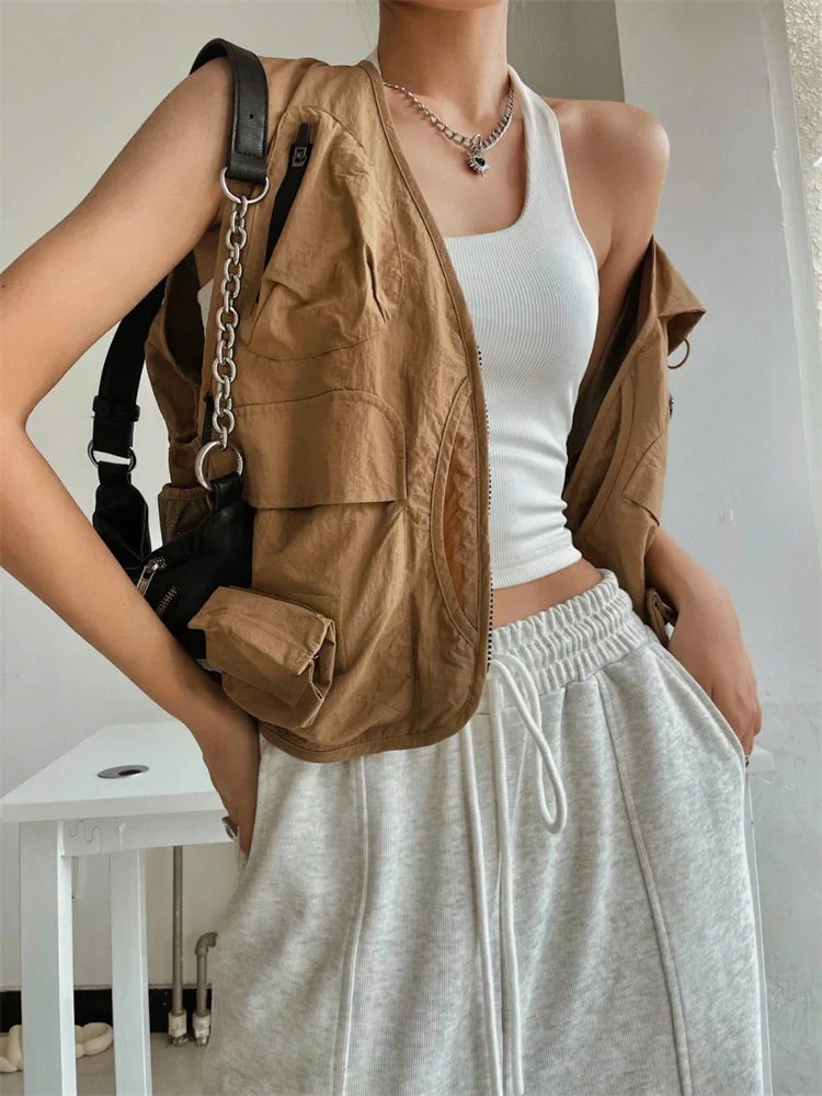 Korean Fashion Joggers Sweatpants Hip Hop Gray Wide Leg Track Pant