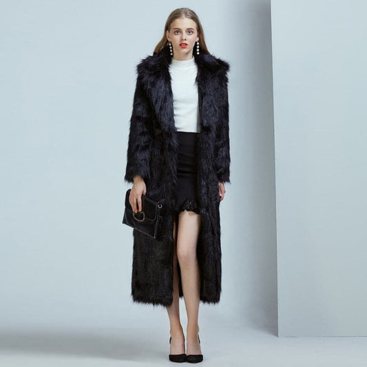 DressBetty - High Street Luxury Long Faux Fur Coat