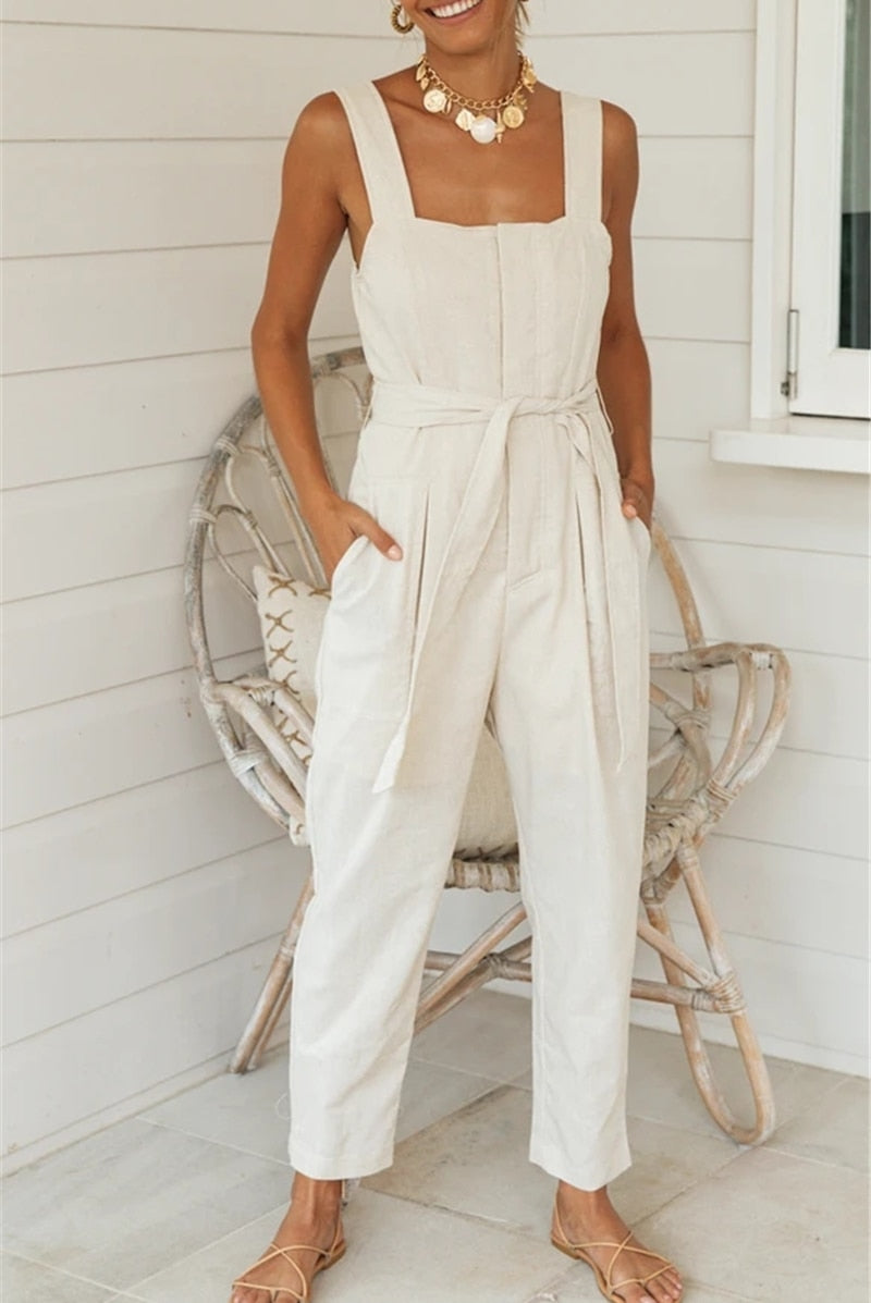 DressBetty - Bohemian Cotton Linen Jumpsuit