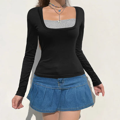 DressBetty - 2024 Hot Summer Skinny Tees for Ladies with Folds