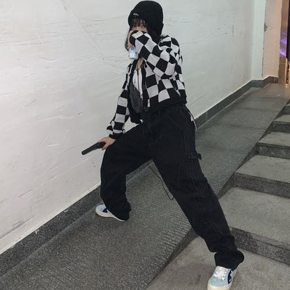 Harajuku Black Streetwear Jeans